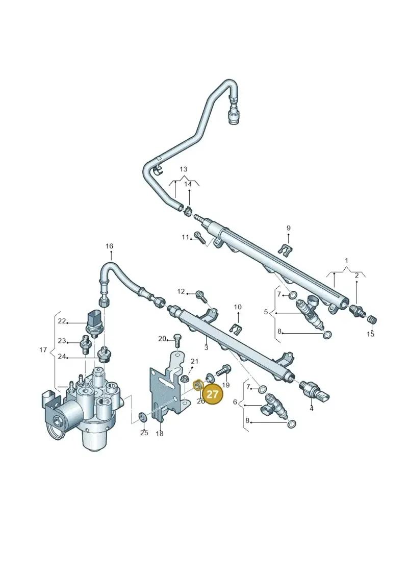 701955756 — Volkswagen Caddy panel van (2008-2010) diagram 443133450, position 27