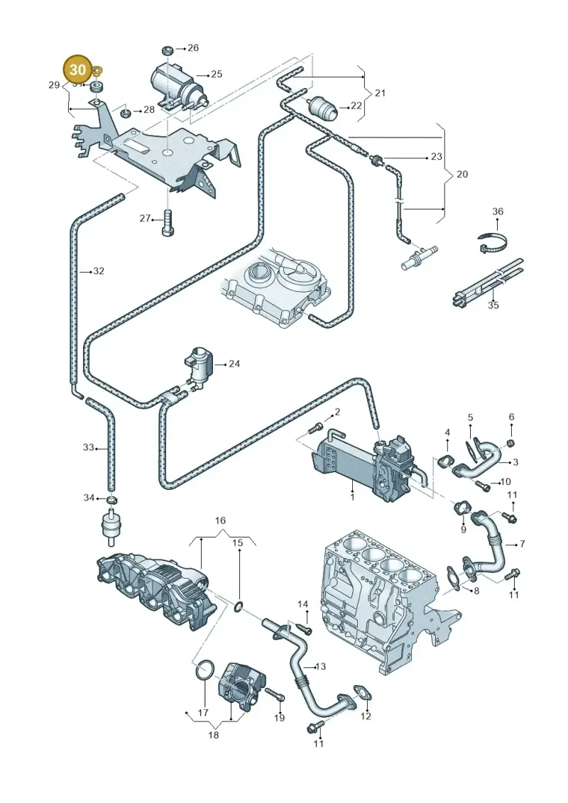 701955756 — Volkswagen Transp. caravelle (2011-2015) diagram 680131500, position 30