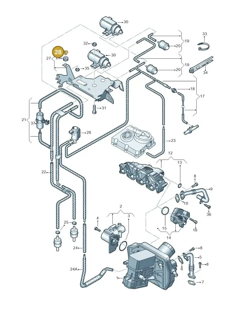 701955756 — Volkswagen Caravelle (2015-2019) diagram 732131600, position 28