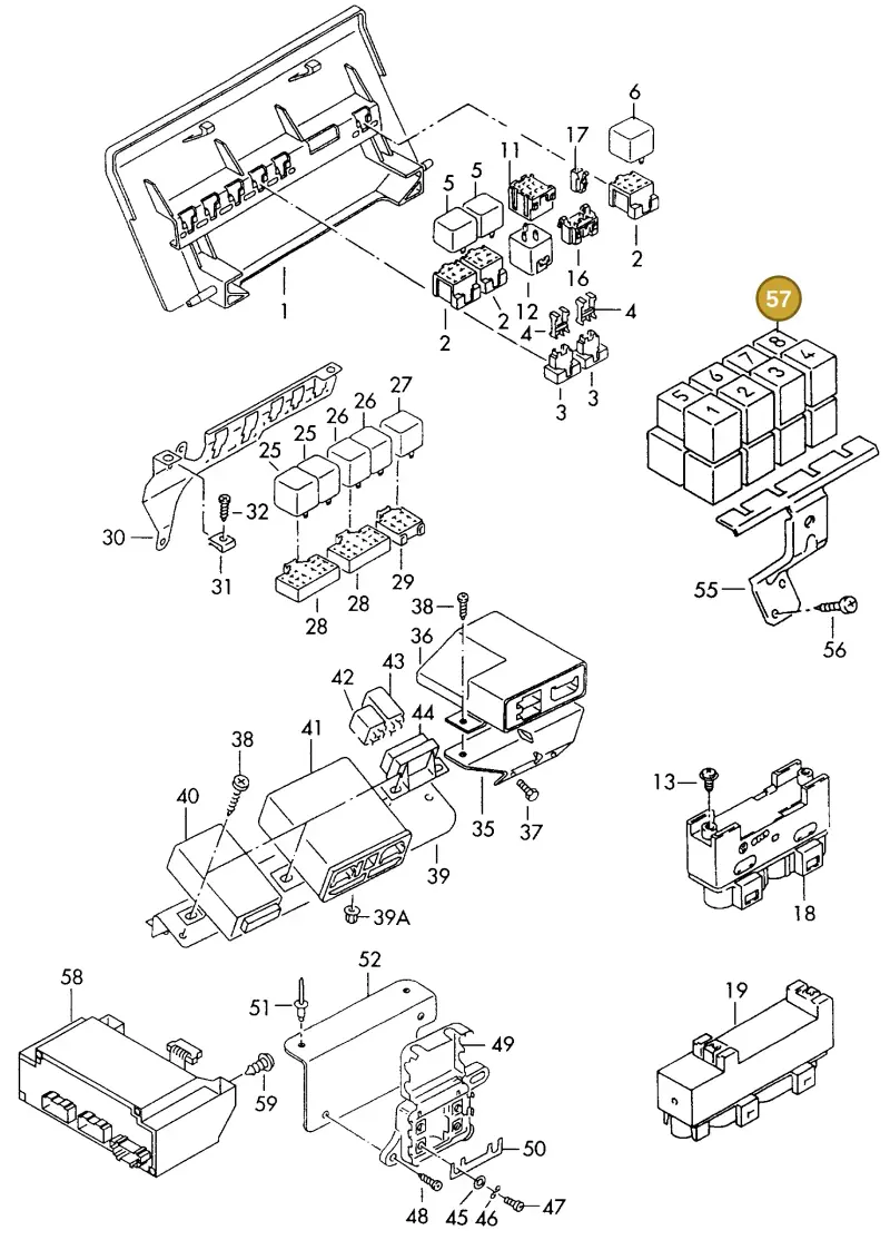 701959141A — Volkswagen TRANSPORTER SYNCRO (1996-2003) diagram 117937700, position 57
