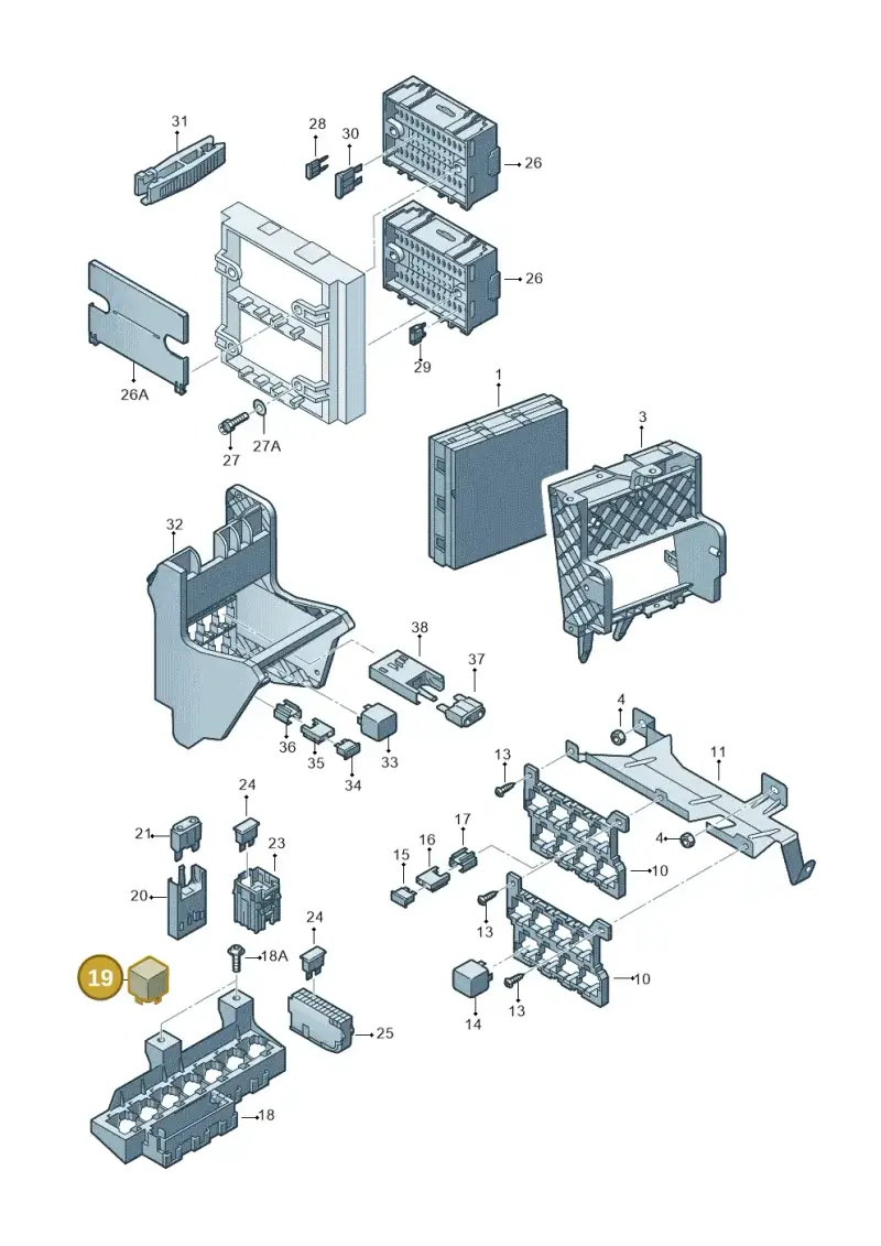 701959141A — Volkswagen Transp. caravelle (2011-2015) diagram 731937000, position 19
