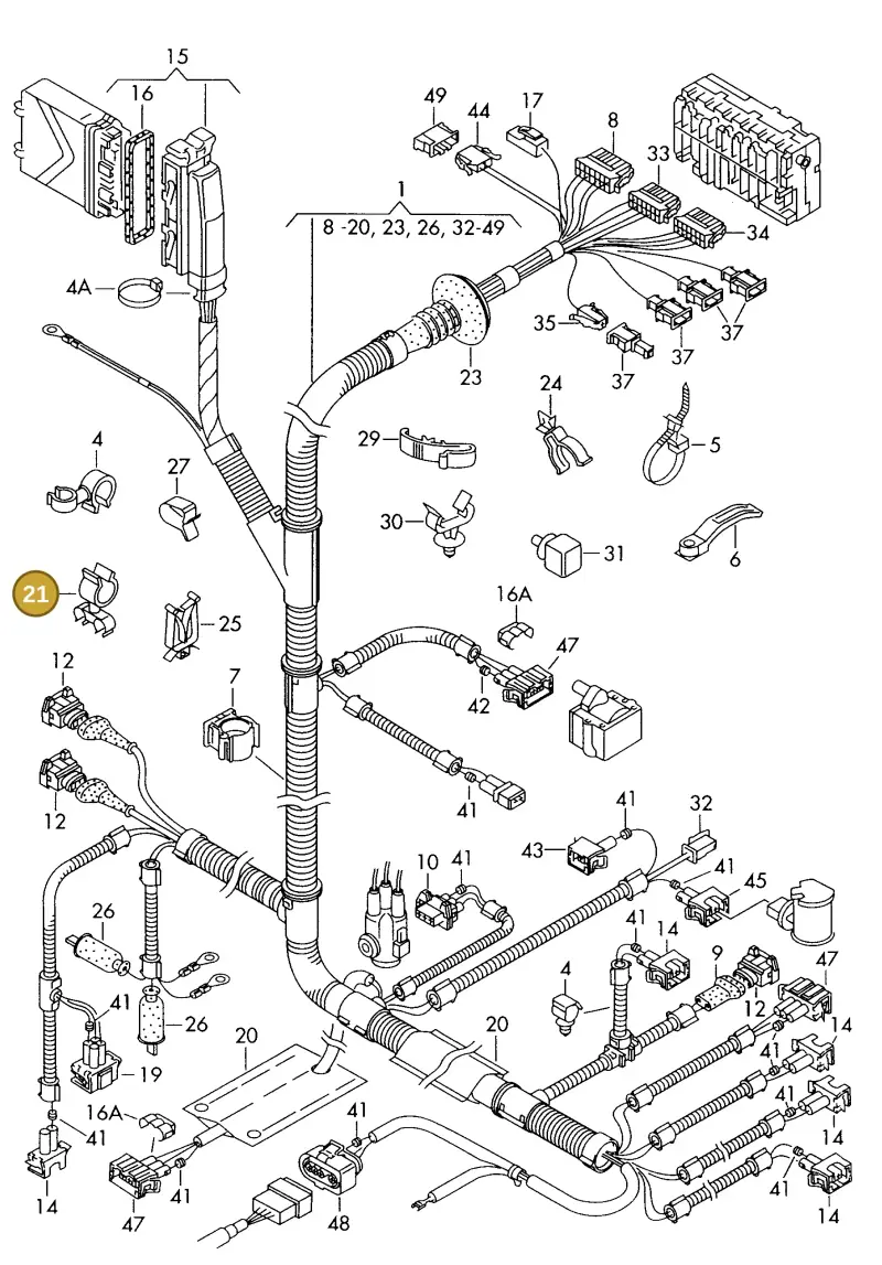 701971787P — Volkswagen TRANSPORTER SYNCRO (1996-2003) diagram 179971240, position 21