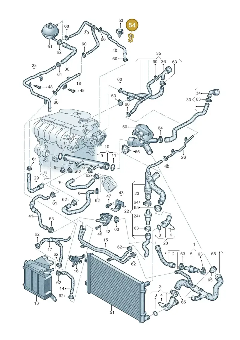 701971787P — Volkswagen New Beetle (2001-2005) diagram 194121550, position 54