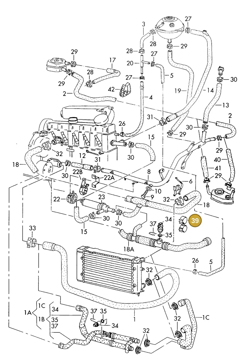 701971848D — Volkswagen TRANSPORTER SYNCRO (1996-2003) diagram 179121500, position 39