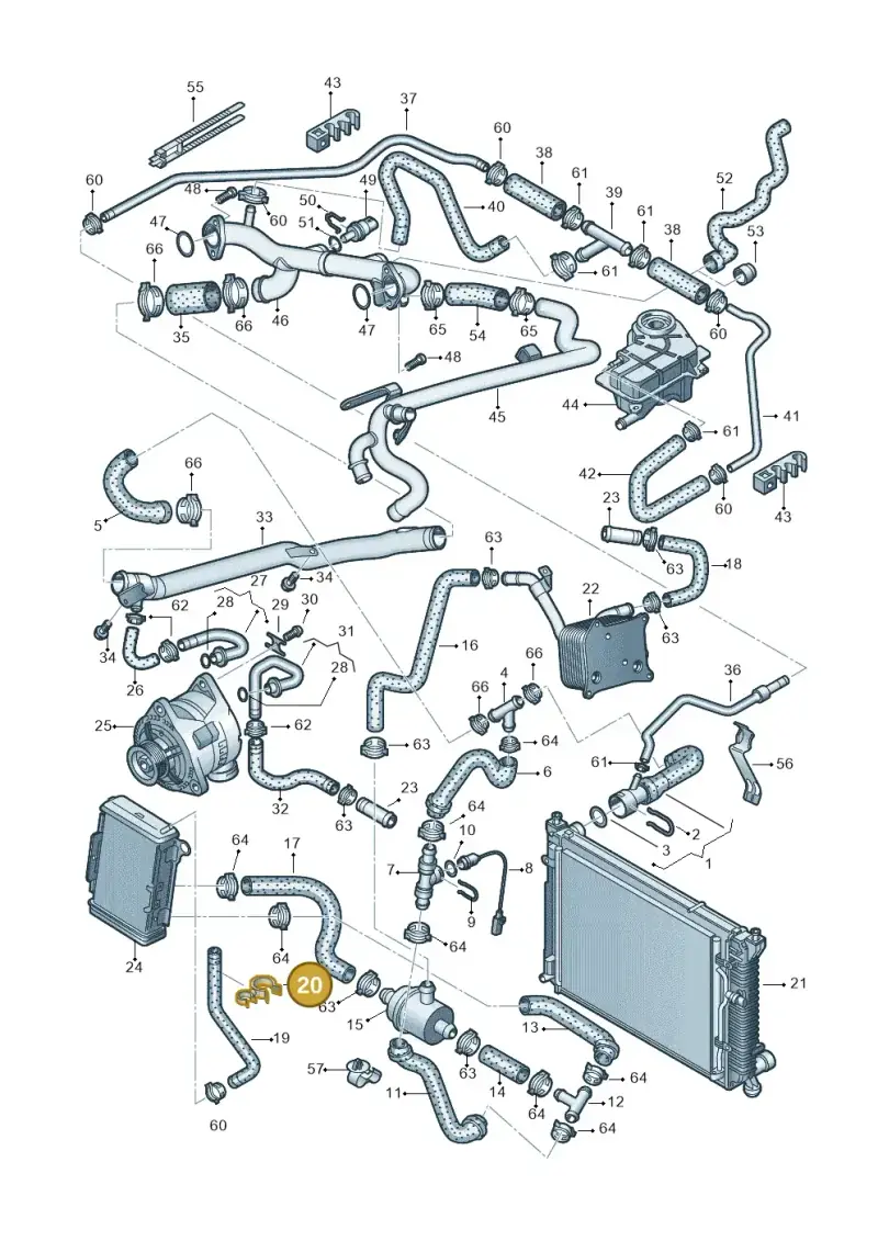 701971848D — Audi A6 Allroad qu. (2000-2005) diagram 247121500, position 20