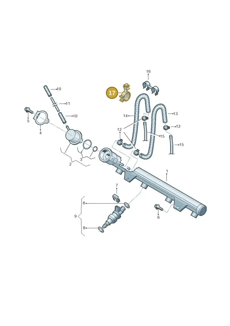 701971848D — Audi A2 (2000-2005) diagram 248133350, position 17