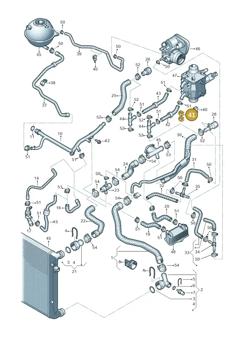 701971848D — Volkswagen Golf Plus (2011-2014) diagram 649121200, position 41