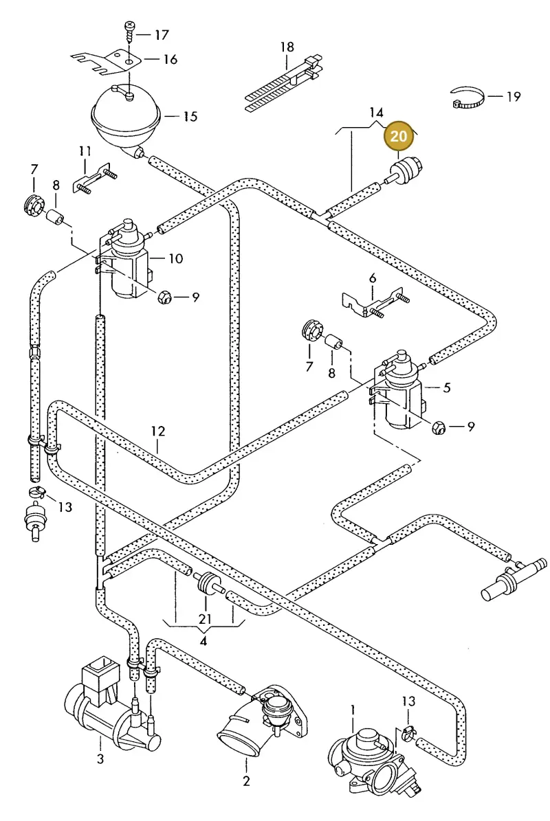 702129965 — Volkswagen LT, LT 4X4 (2003-2006) diagram 176131350, position 20