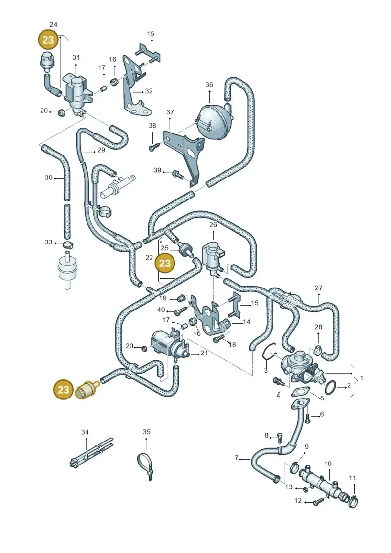 702129965 — Volkswagen Touareg (2005-2006) diagram 274131400, position 23