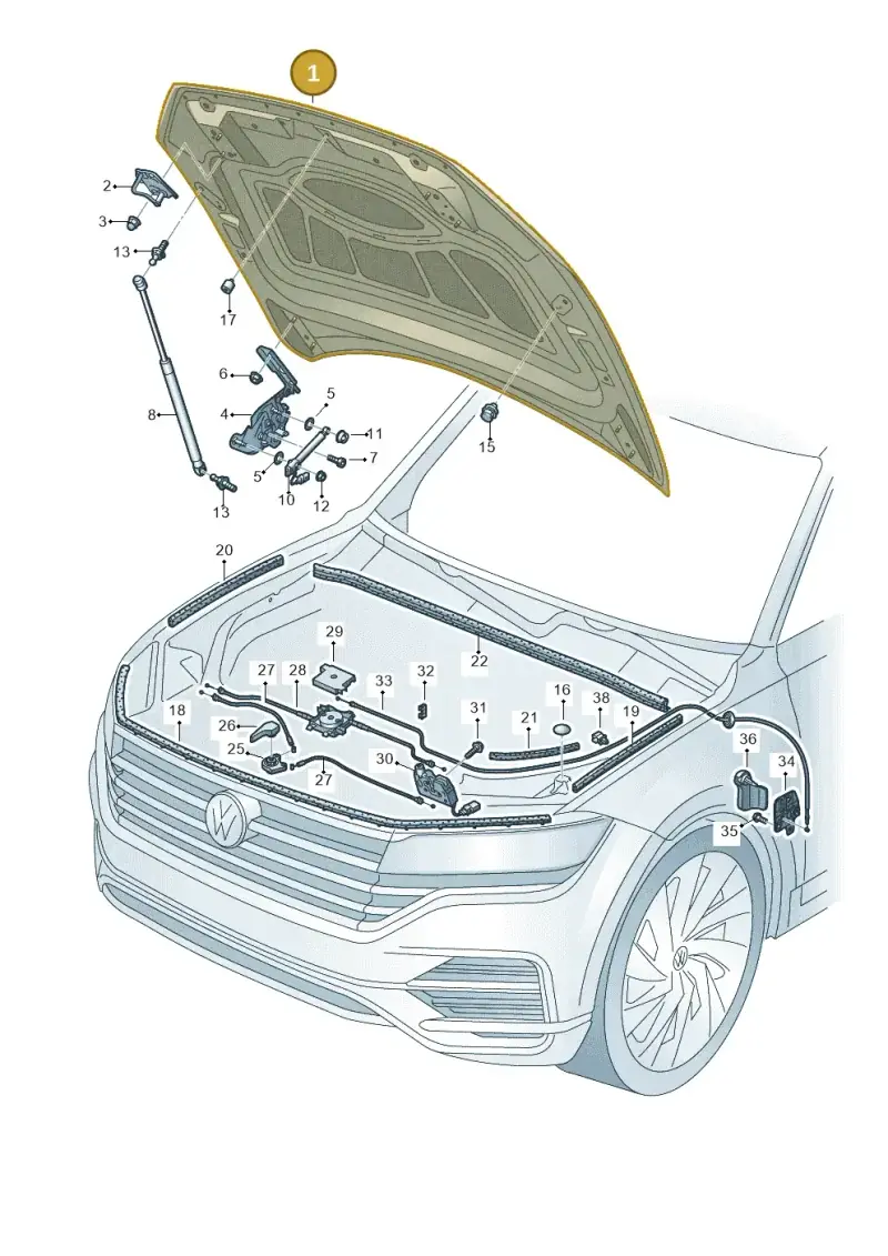 760823031 — Volkswagen Touareg (2017-2023) diagram 439823000, position 1