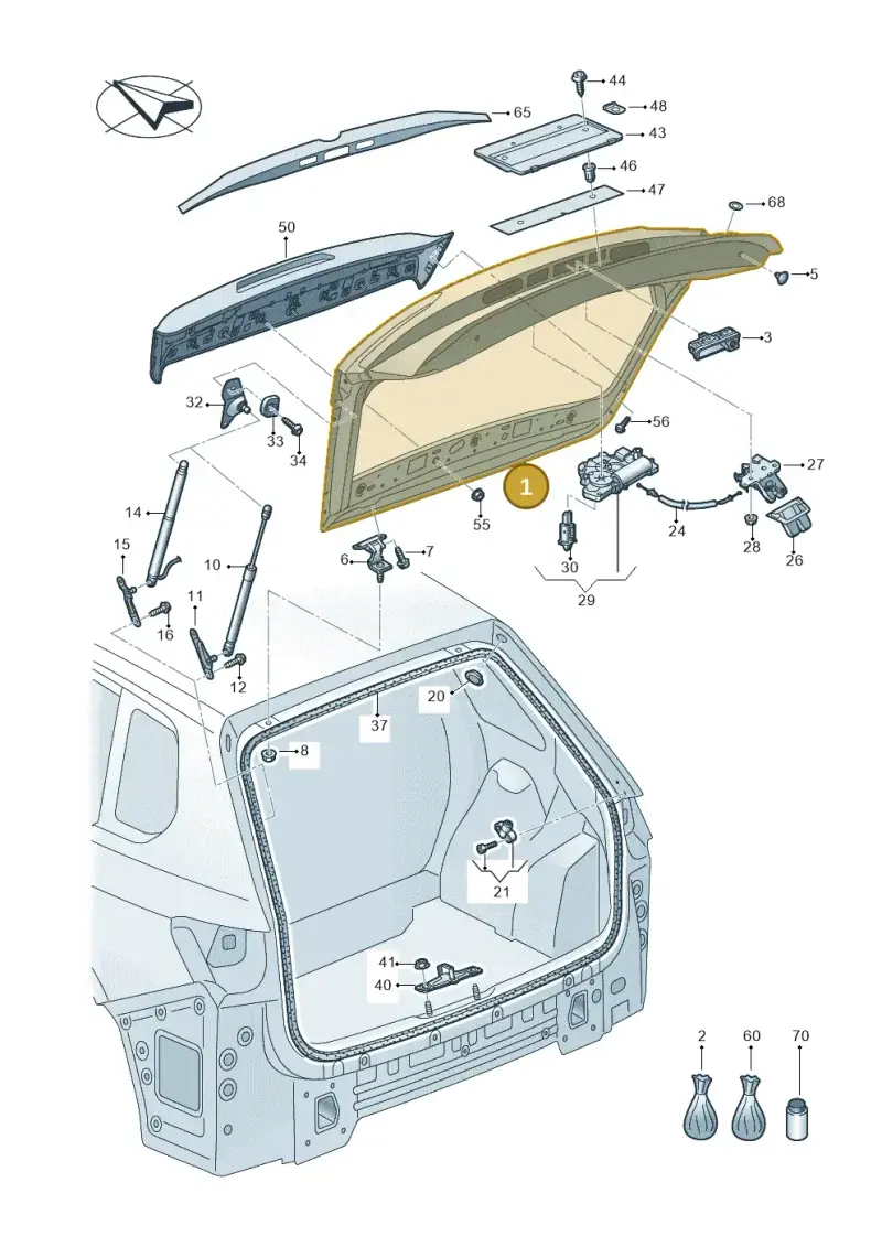 760827025L — Volkswagen Touareg (2017-2023) diagram 439827000, position 1