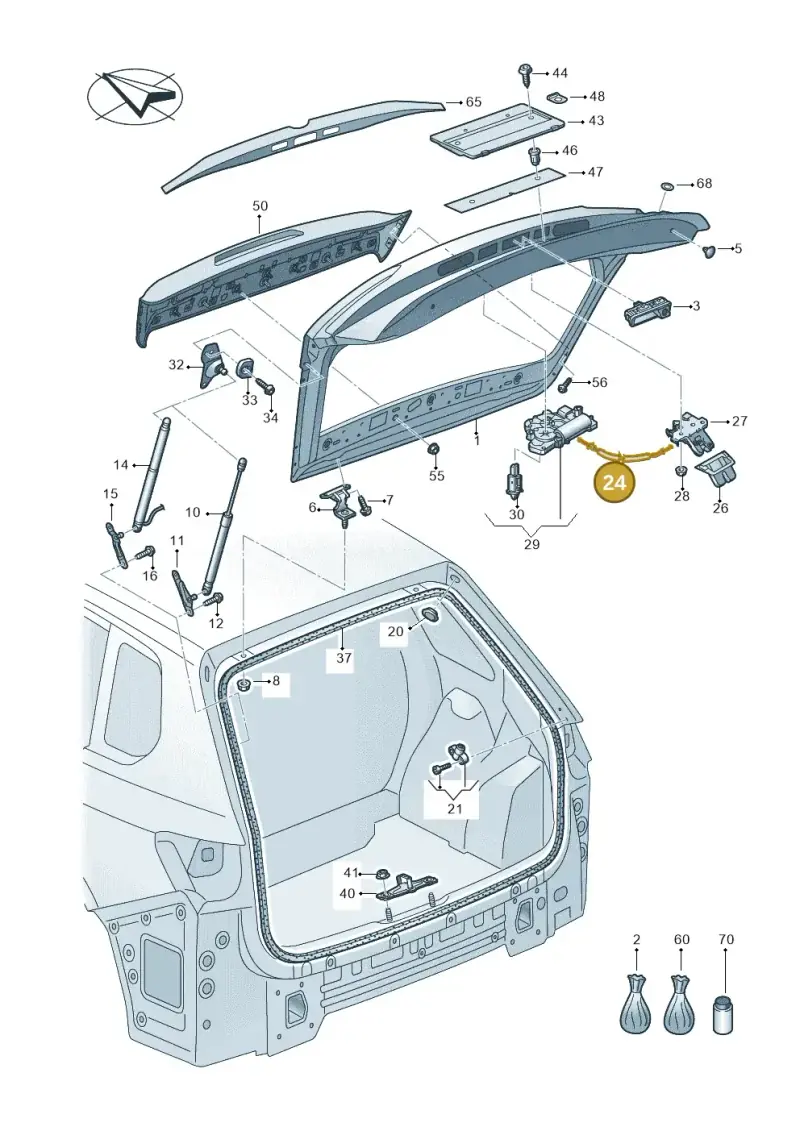 760827535C — Volkswagen Touareg (2017-2023) diagram 439827000, position 24