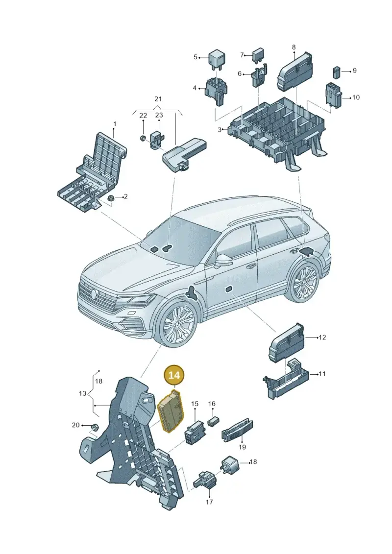 760941824E — Volkswagen Touareg (2017-2023) diagram 439937000, position 14