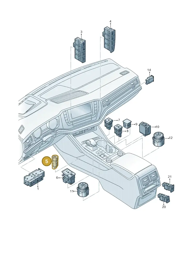 7629598393Q7 — Volkswagen Touareg (2017-2023) diagram 439941050, position 5