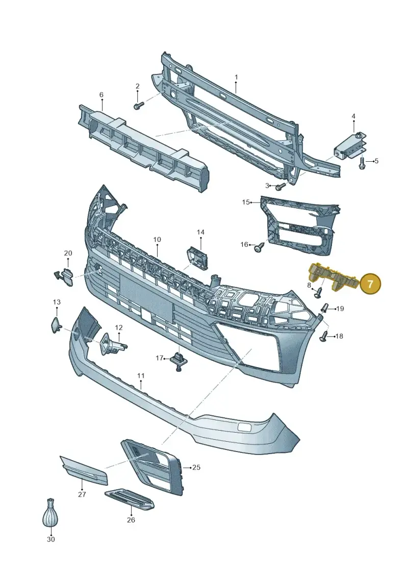 7C0807178A — Volkswagen MAN TGE 55 (2016-2021) diagram 807807000, position 7