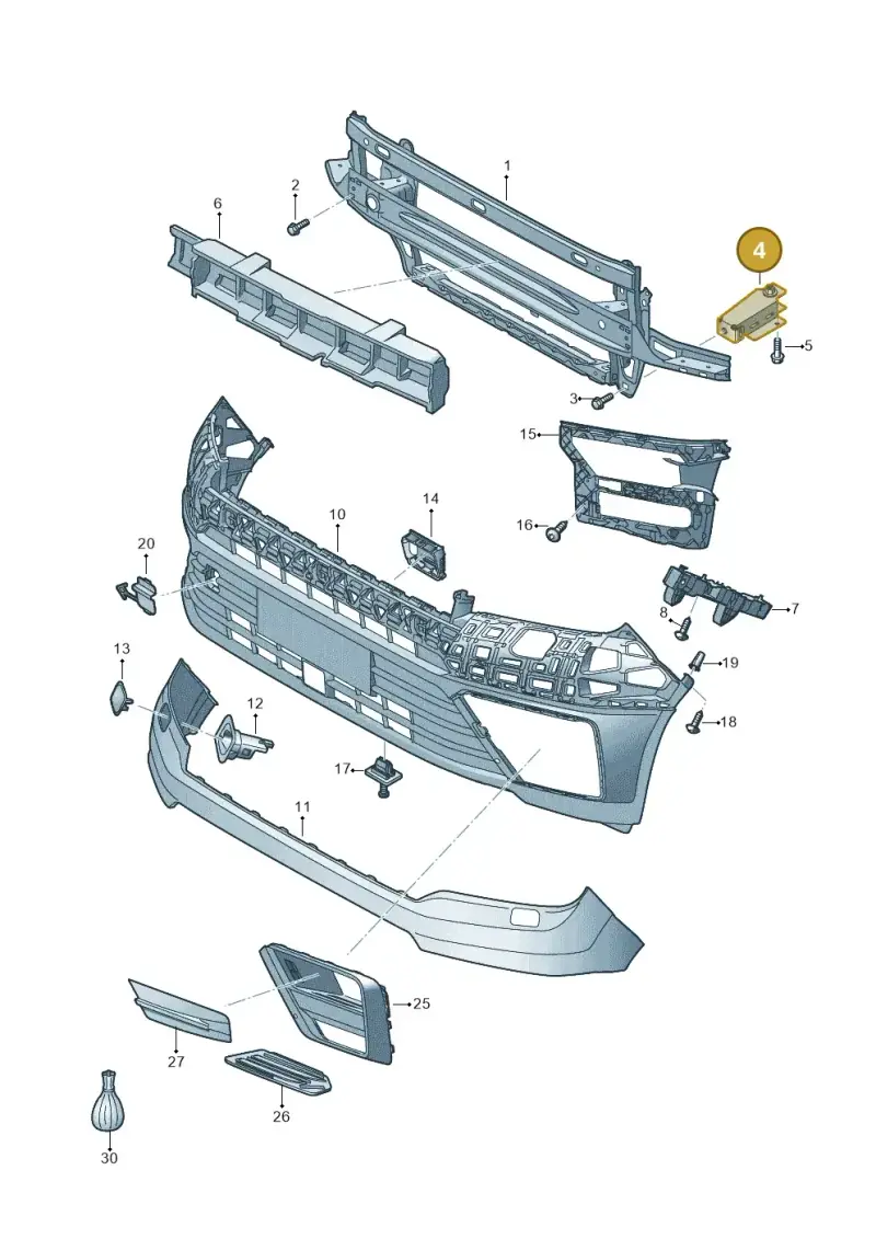 7C0807953A — Volkswagen MAN TGE 55 (2016-2021) diagram 807807000, position 4