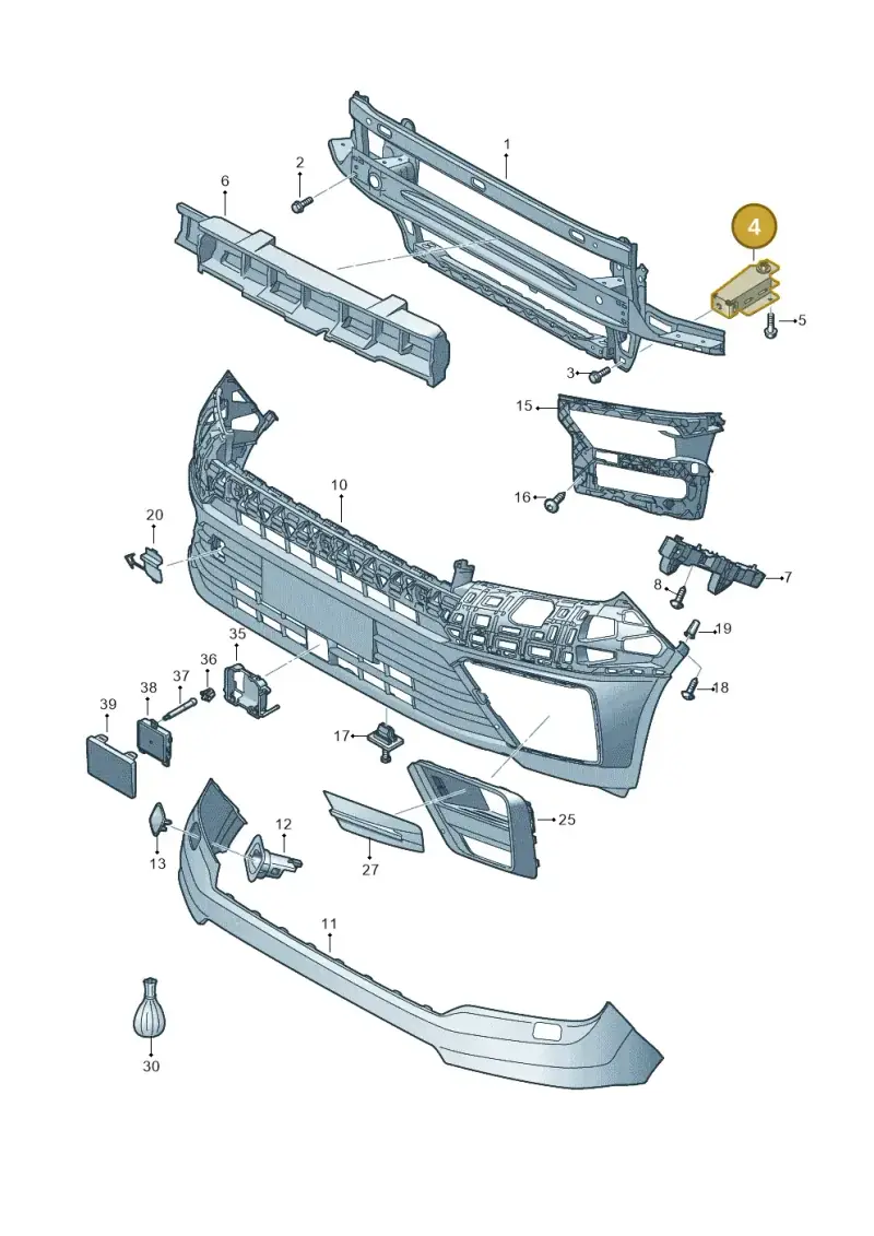 7C0807953A — Volkswagen E-Crafter 35 (2018-2024) diagram 806807000, position 4
