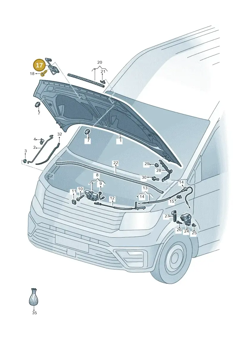 7C0823186 — Volkswagen E-Crafter 35 (2018-2024) diagram 806823000, position 17