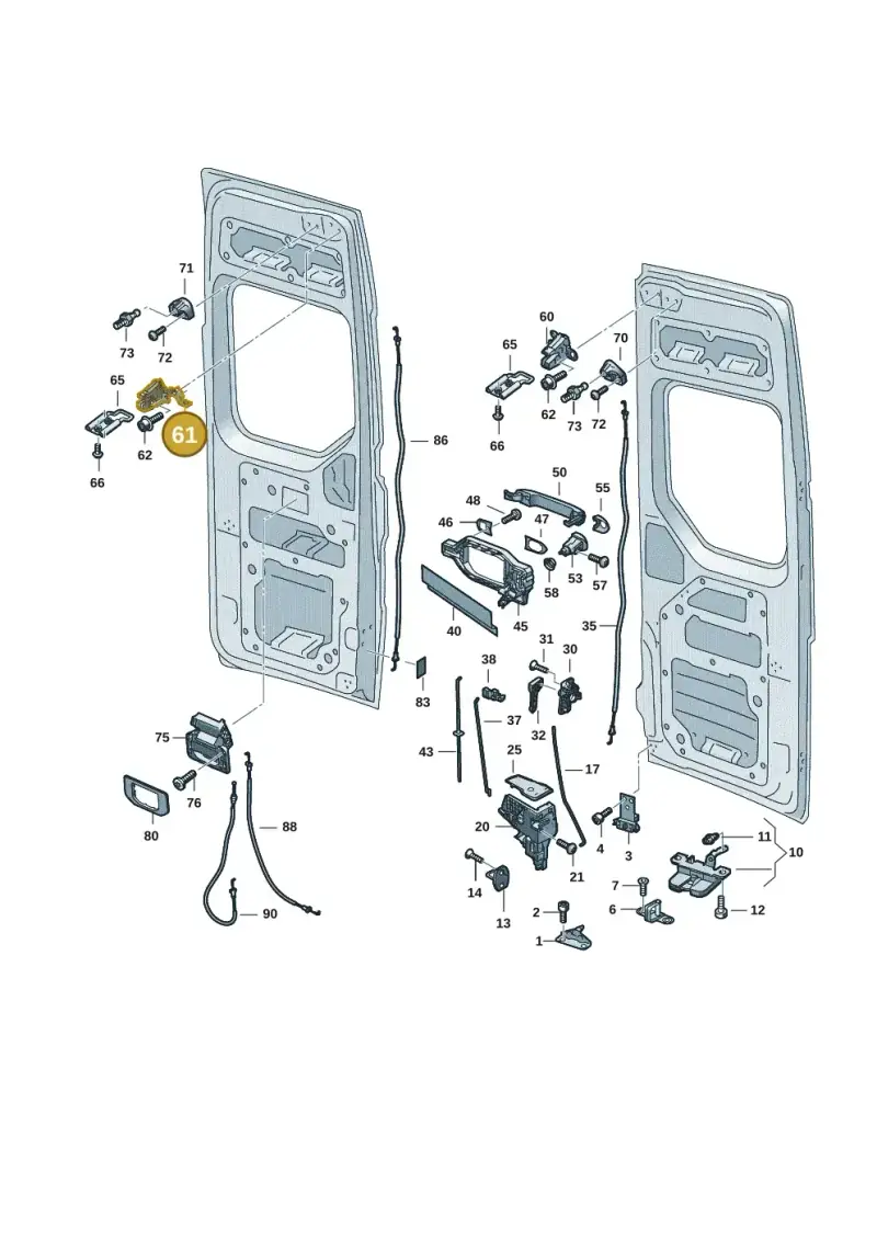 7C0827162D — Volkswagen MAN TGE 55 (2016-2021) diagram 7c0827110, position 61