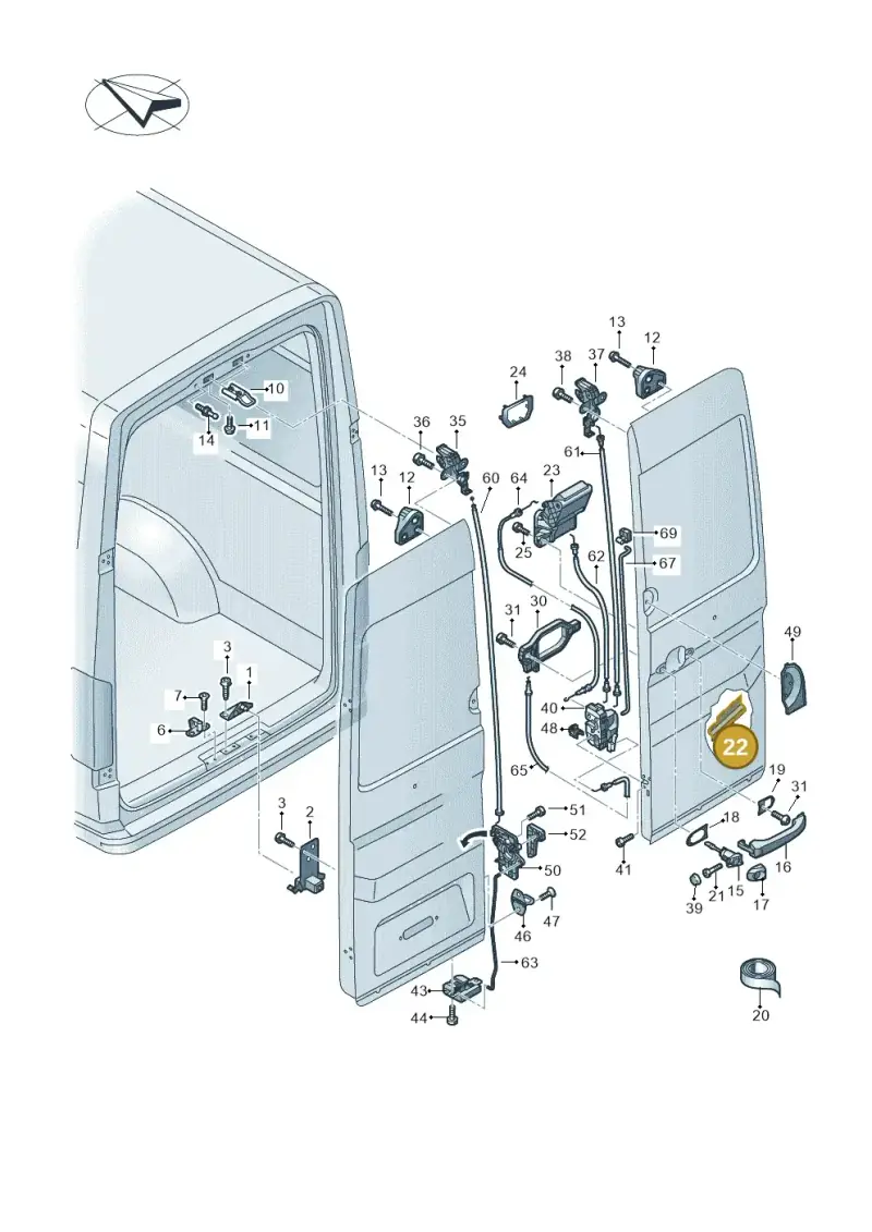 7C0827430 — Volkswagen E-Crafter 35 (2018-2024) diagram 806827650, position 22