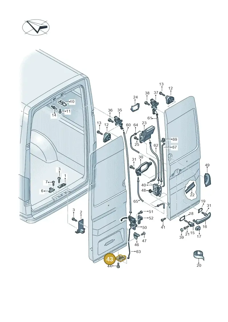 7C0827505A — Volkswagen E-Crafter 35 (2018-2024) diagram 806827650, position 43