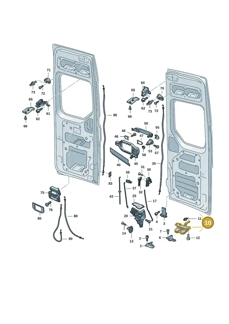 7C0827505C — Volkswagen MAN TGE 55 (2016-2021) diagram 7c0827110, position 10
