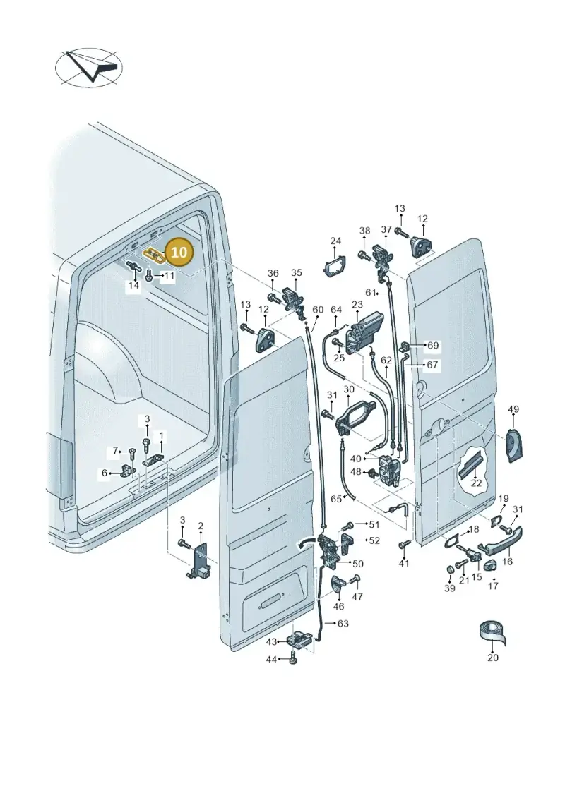 7C0827537 — Volkswagen E-Crafter 35 (2018-2024) diagram 806827650, position 10