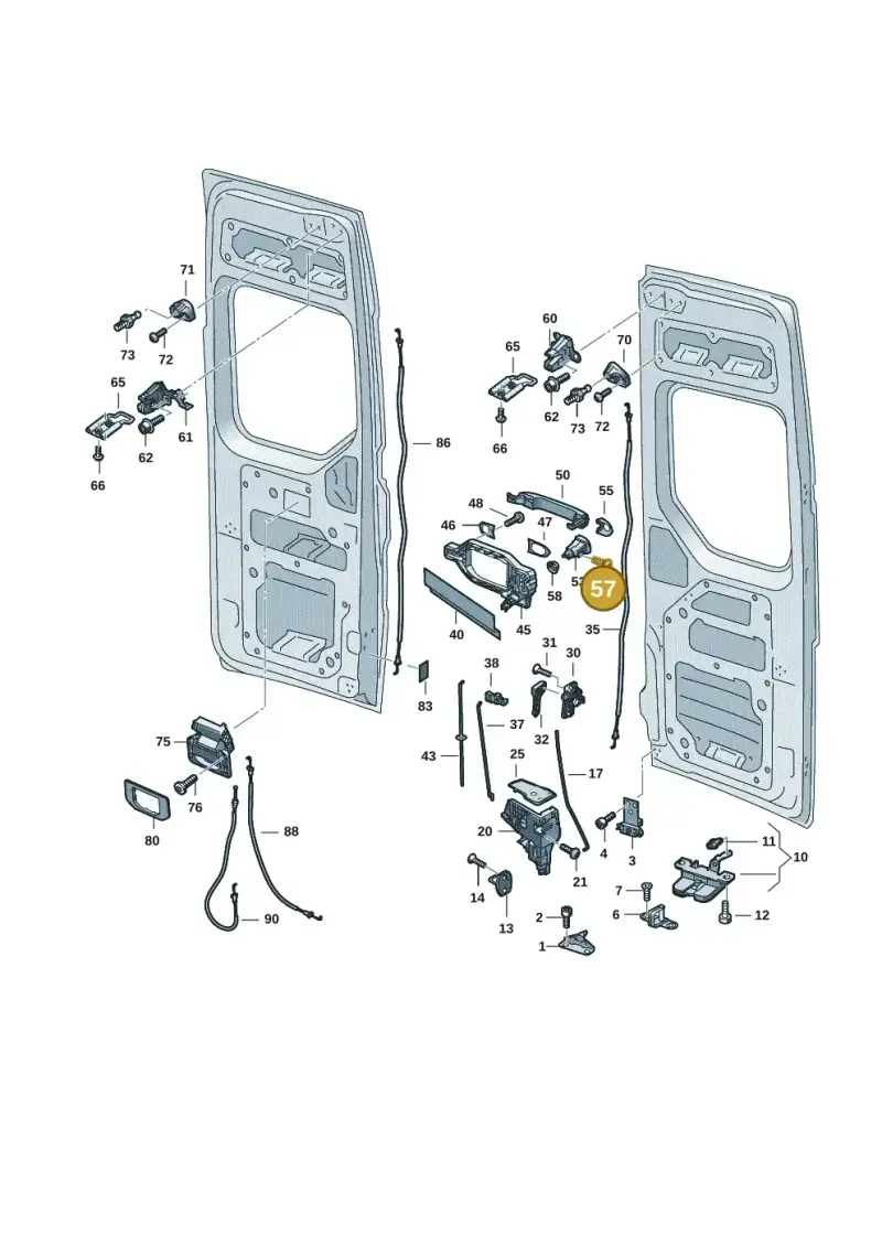 7C0827569 — Volkswagen MAN TGE 55 (2016-2021) diagram 7c0827110, position 57
