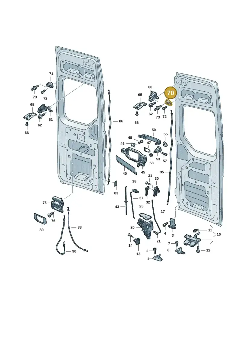 7C0827679C — Volkswagen MAN TGE 55 (2016-2021) diagram 7c0827110, position 70