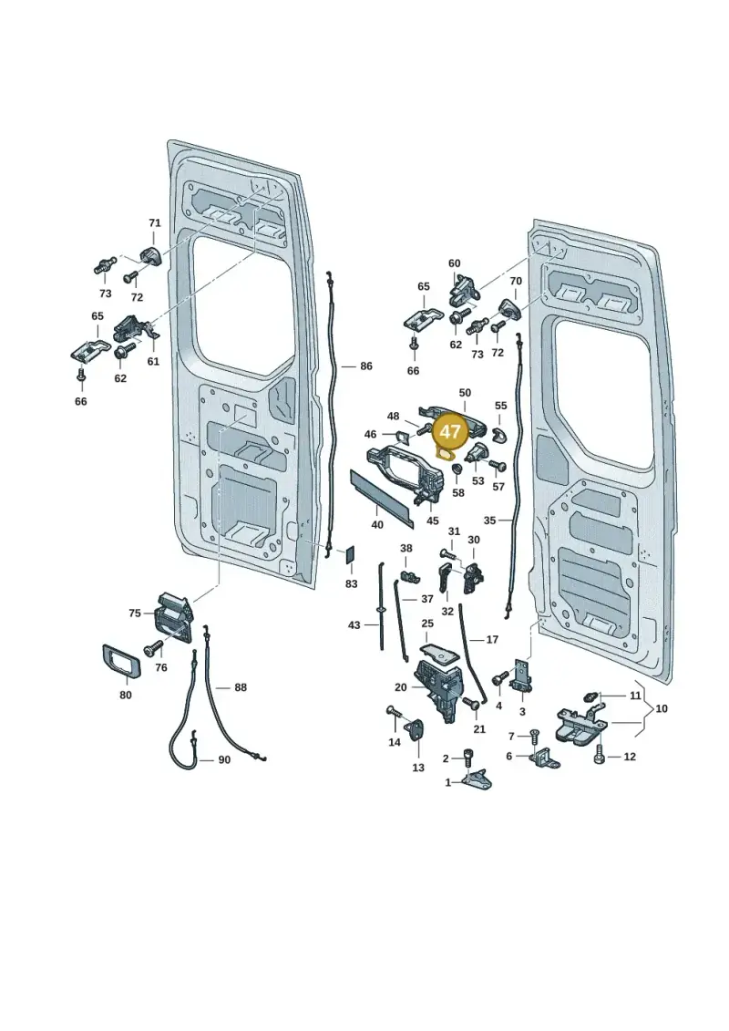 7C0837211A — Volkswagen MAN TGE 55 (2016-2021) diagram 7c0827110, position 47