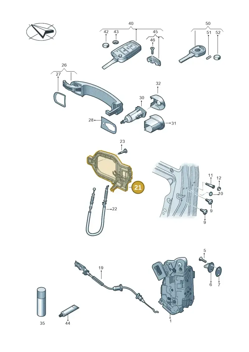 7C0837886B — Volkswagen Crafter (2016-2025) diagram 806837000, position 21