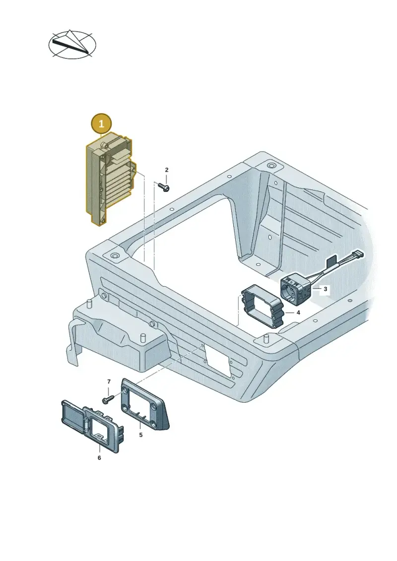 7C0907155 — Volkswagen Transport. multivan (2019-2024) diagram 7ep919025, position 1