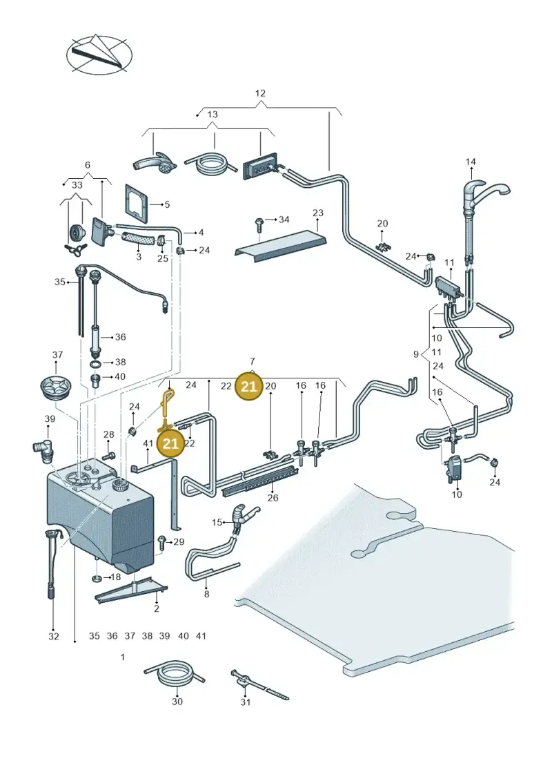 7C4070117 — Volkswagen MAN TGE 55 (2016-2021) diagram 806068030, position 21