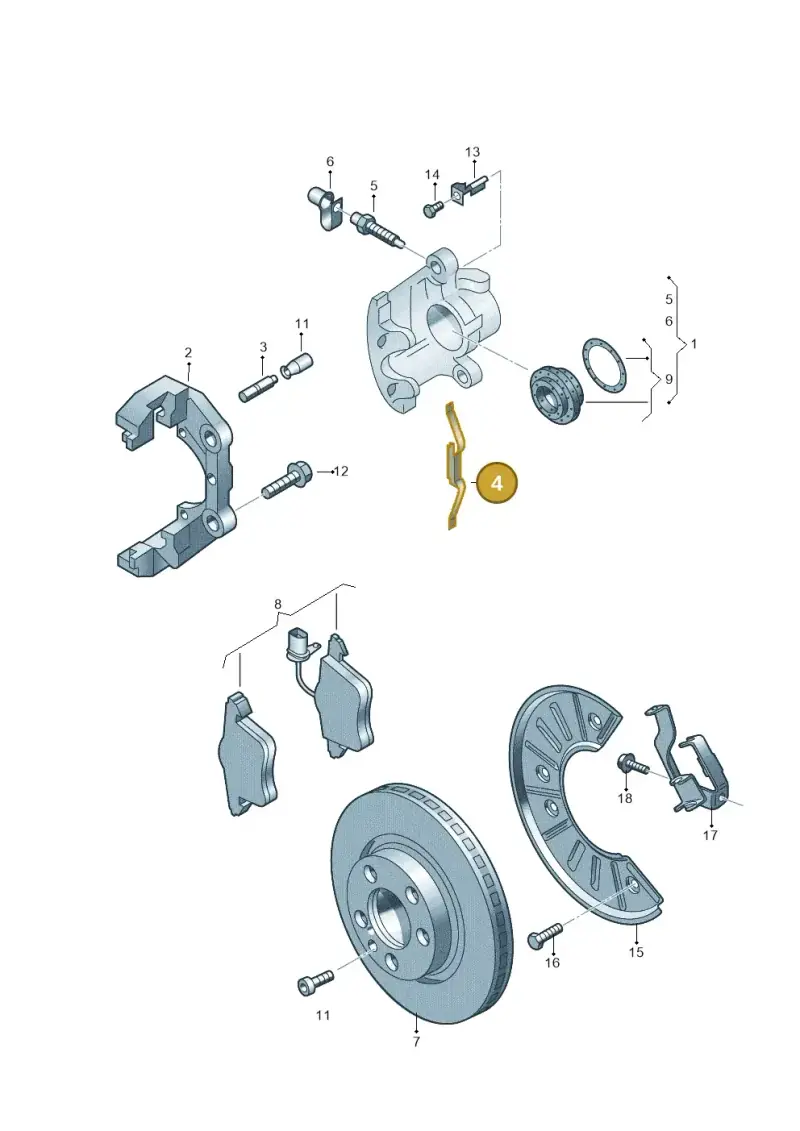 7D0615295A — Volkswagen Touareg                08> (2007-) diagram 616615400, position 4