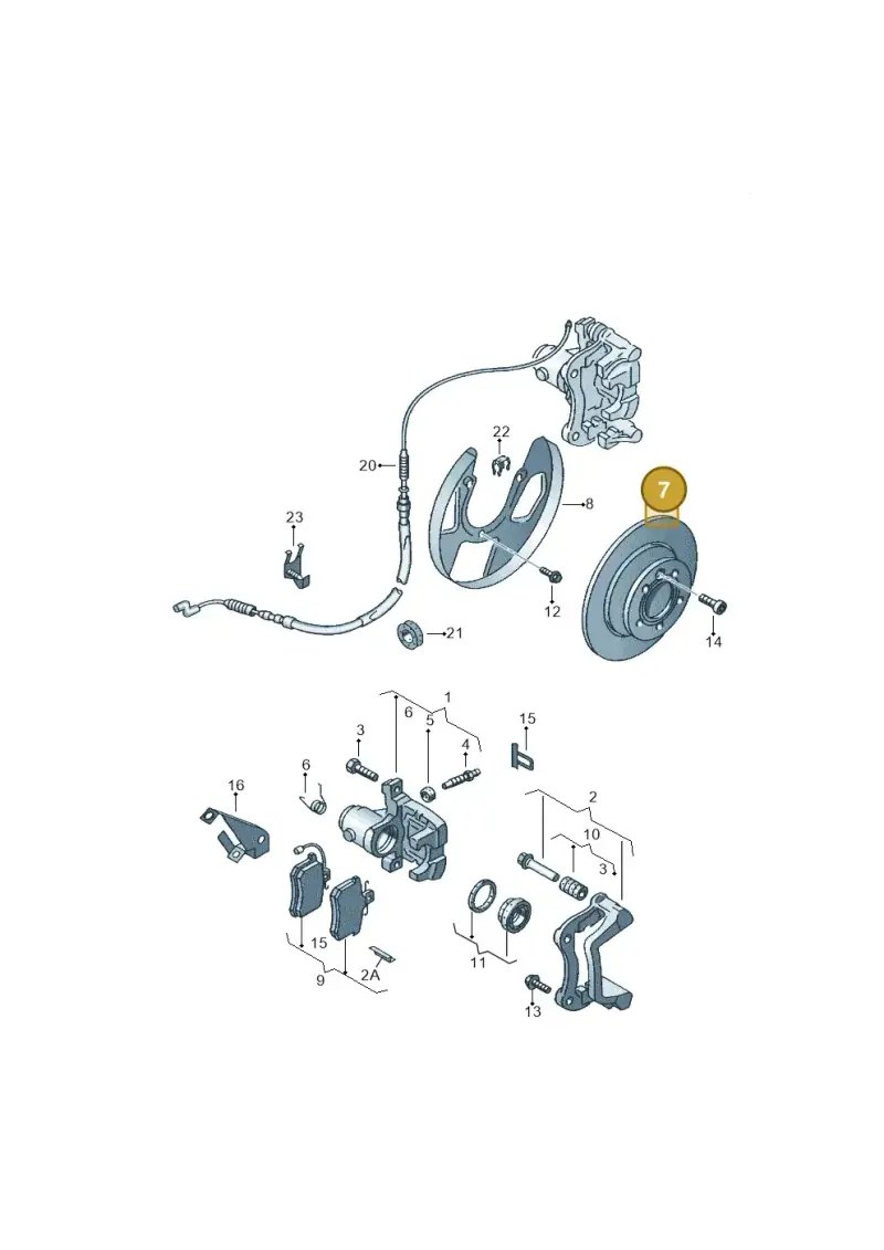 7D0615601C — Volkswagen Sharan (2008-2010) diagram 244615600, position 7
