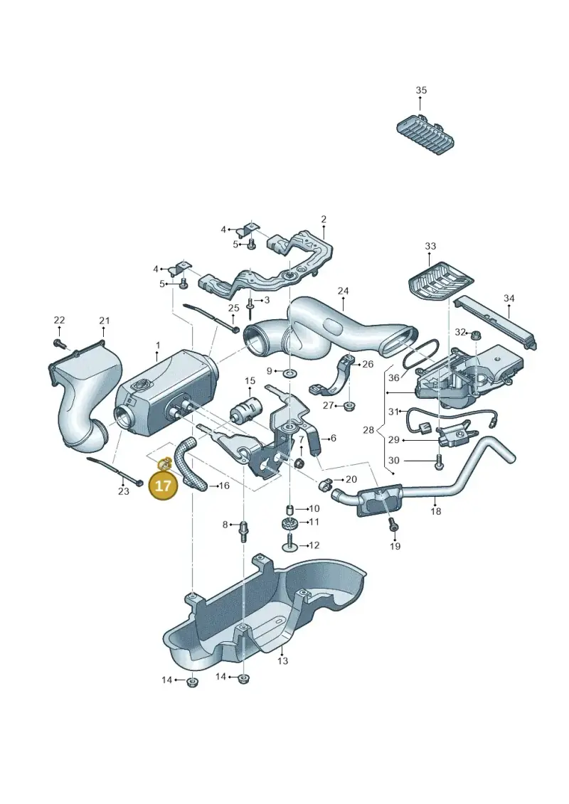 7D0819597 — Volkswagen MAN TGE 55 (2016-2021) diagram 806819550, position 17