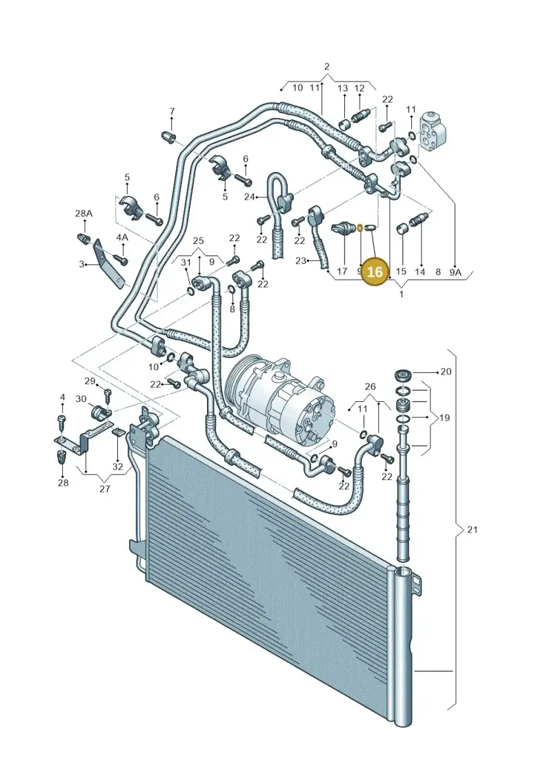 7D0820855 — Volkswagen Transp. caravelle (2011-2015) diagram 410820150, position 16