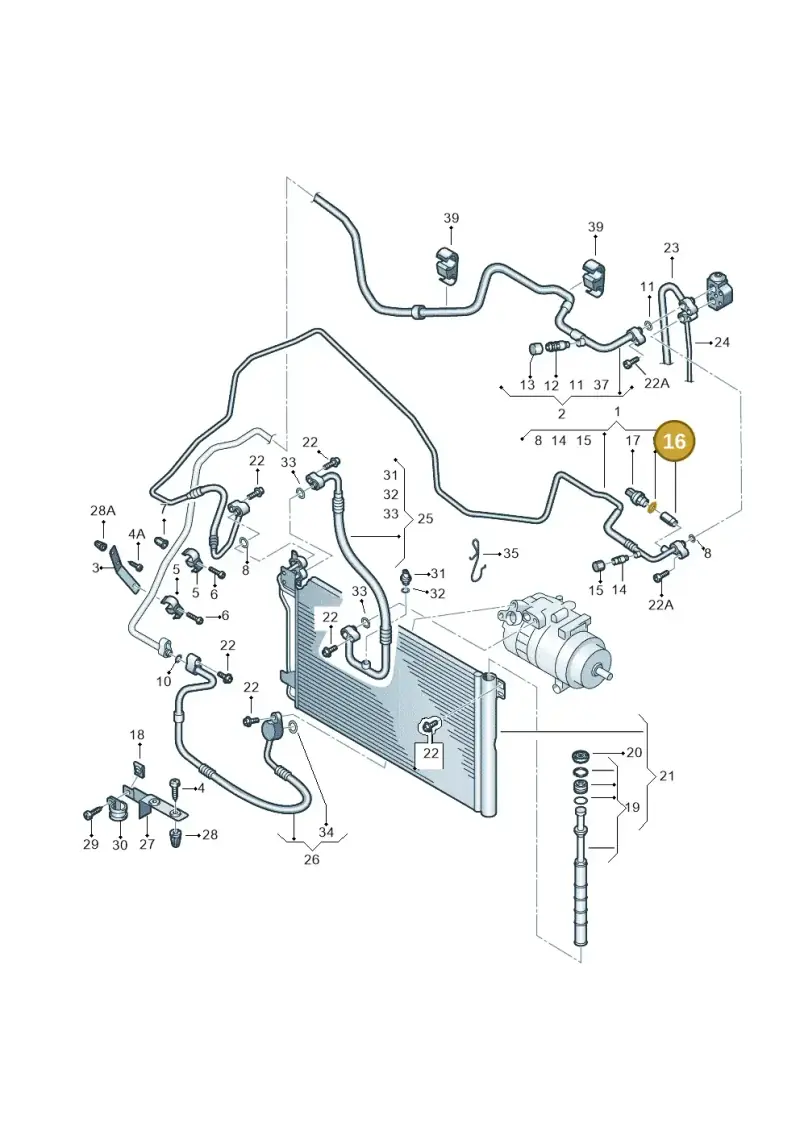 7D0820855 — Volkswagen California Camper (2009-2011) diagram 479820260, position 16
