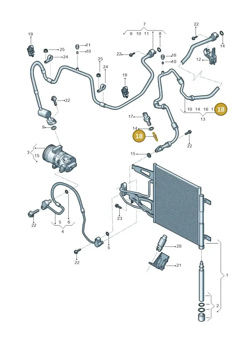 7D0820855 — Volkswagen Up! 1.0 TSI (2013-2017) diagram 559260420, position 18