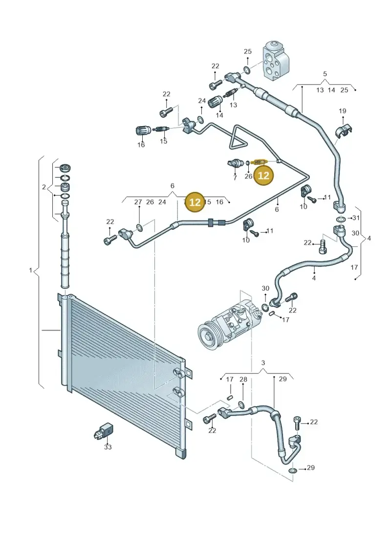 7D0820855 — Volkswagen Amarok twin cab (2022-) diagram 683820150, position 12