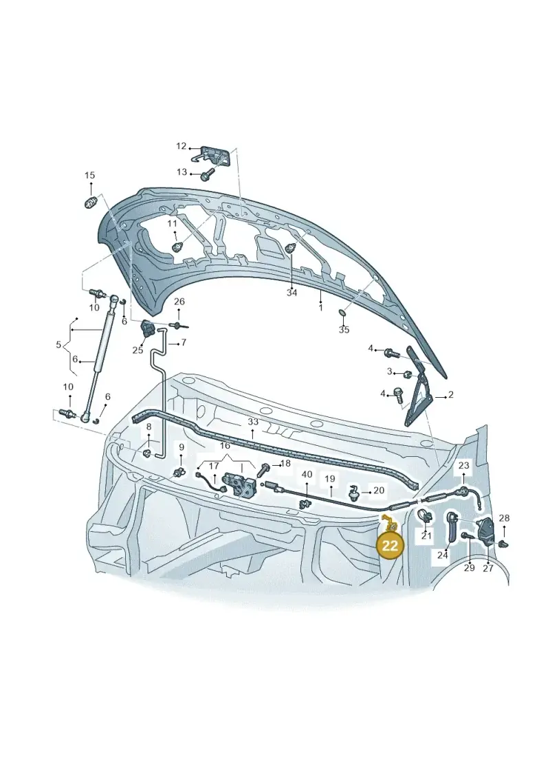 7D0955747A — Volkswagen Transp. caravelle (2011-2015) diagram 410823100, position 22