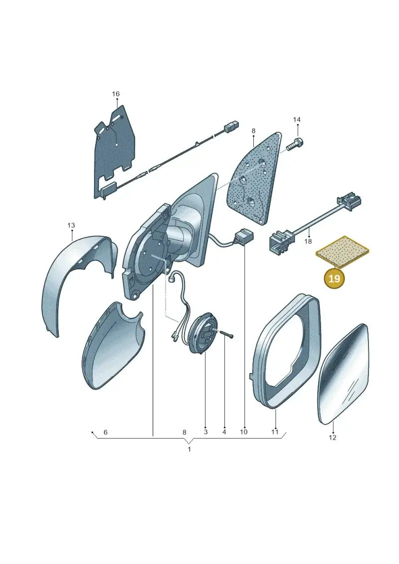 7D0971798 — Volkswagen Amarok twin cab (2012-2016) diagram 683857042, position 19