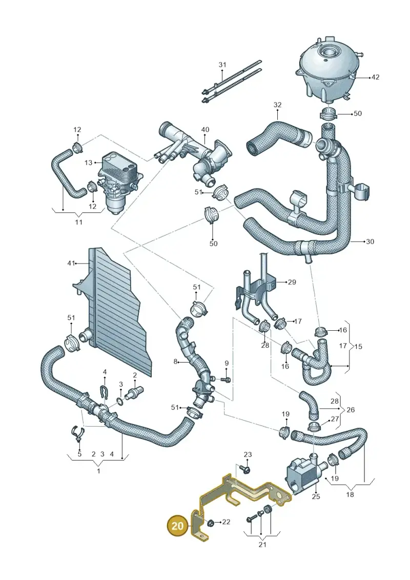 7E0121079AM — Volkswagen Transport. multivan (2019-2024) diagram 861121700, position 20