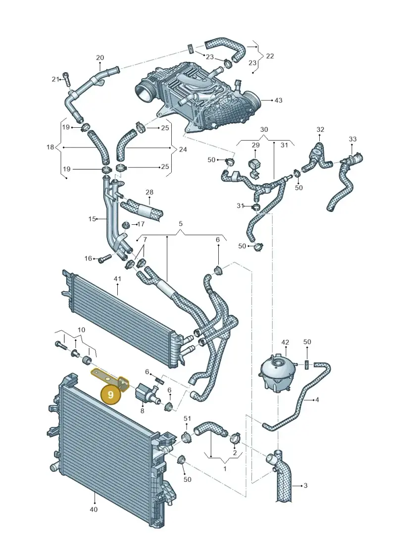 7E0121079R — Volkswagen Caravelle (2015-2019) diagram 861121710, position 9