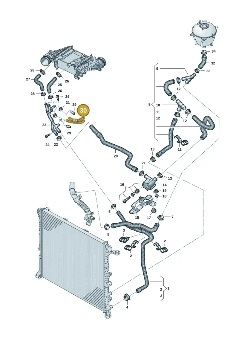 7E0121086AE — Volkswagen MAN TGE 55 (2016-2021) diagram 806121301, position 30