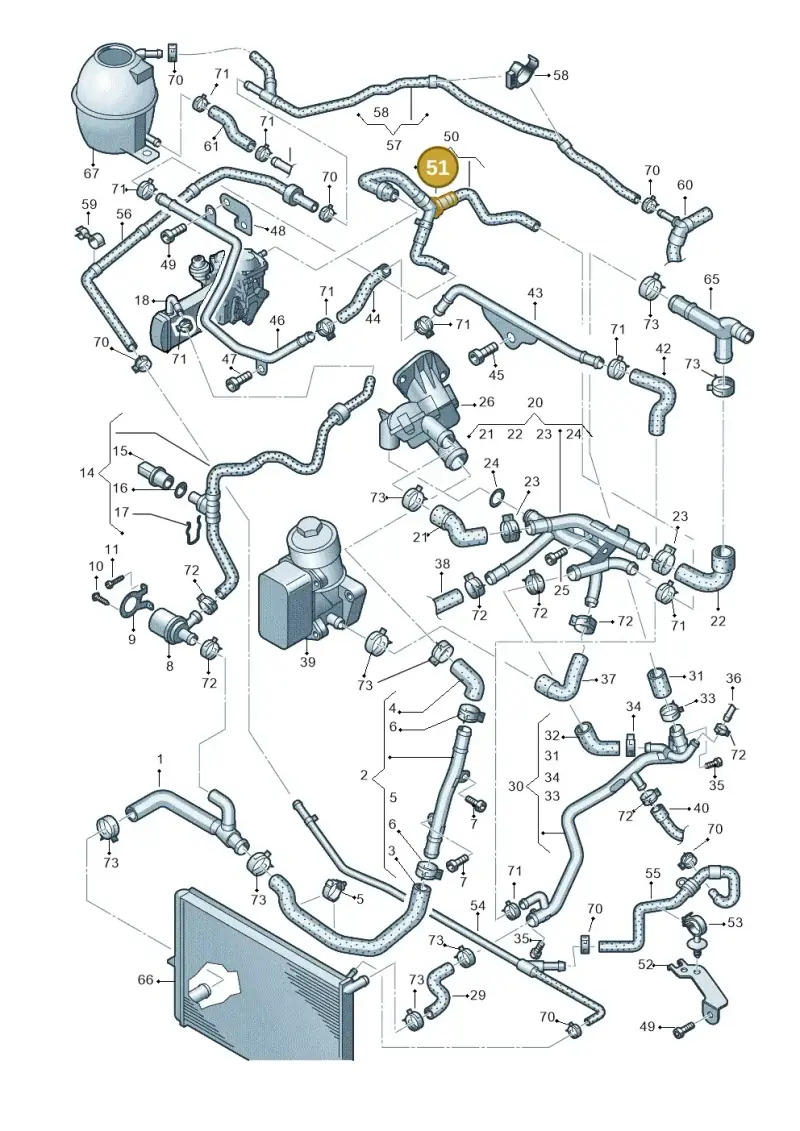 7E0121113B — Volkswagen Amarok twin cab (2012-2016) diagram 683121500, position 51