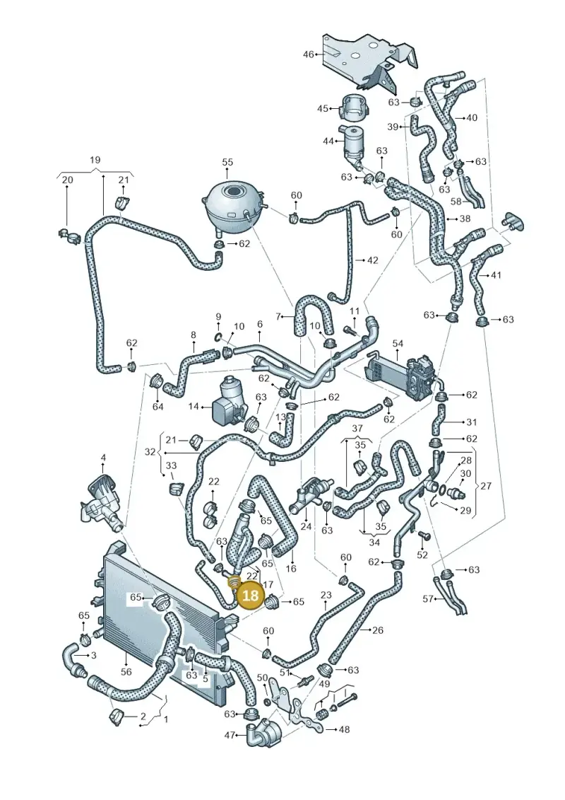 7E0121113B — Volkswagen Caravelle (2015-2019) diagram 861121400, position 18