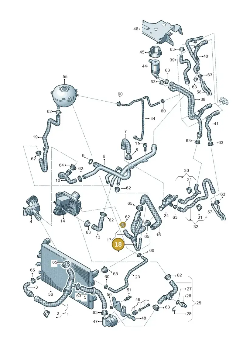7E0121113B — Volkswagen Caravelle (2015-2019) diagram 861121410, position 18