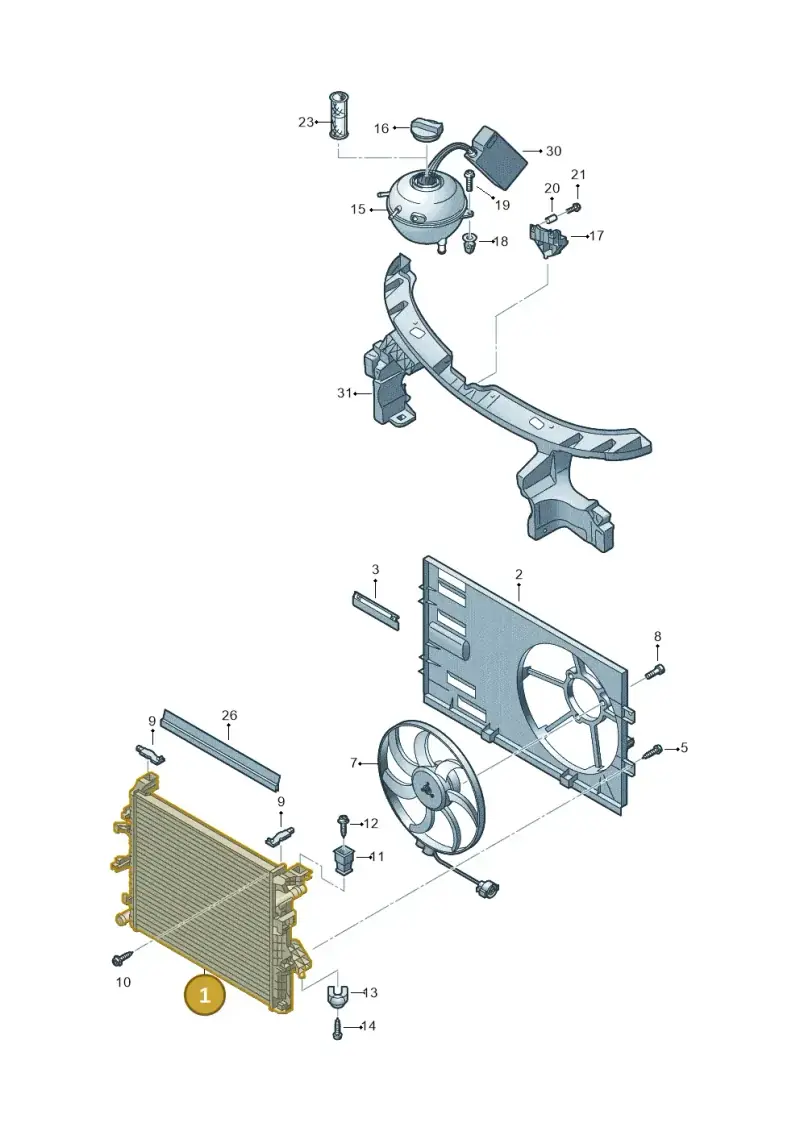 7E0121253C — Volkswagen Caravelle (2015-2019) diagram 861121900, position 1