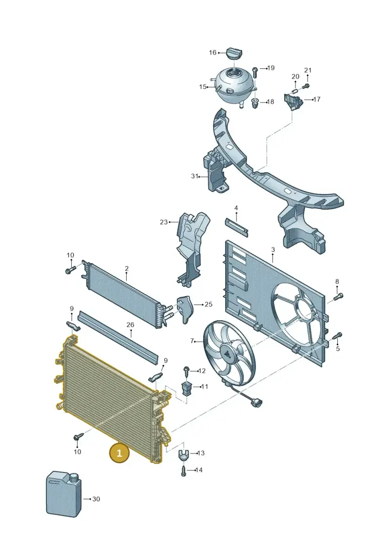 7E0121253C — Volkswagen Caravelle (2015-2019) diagram 861121950, position 1